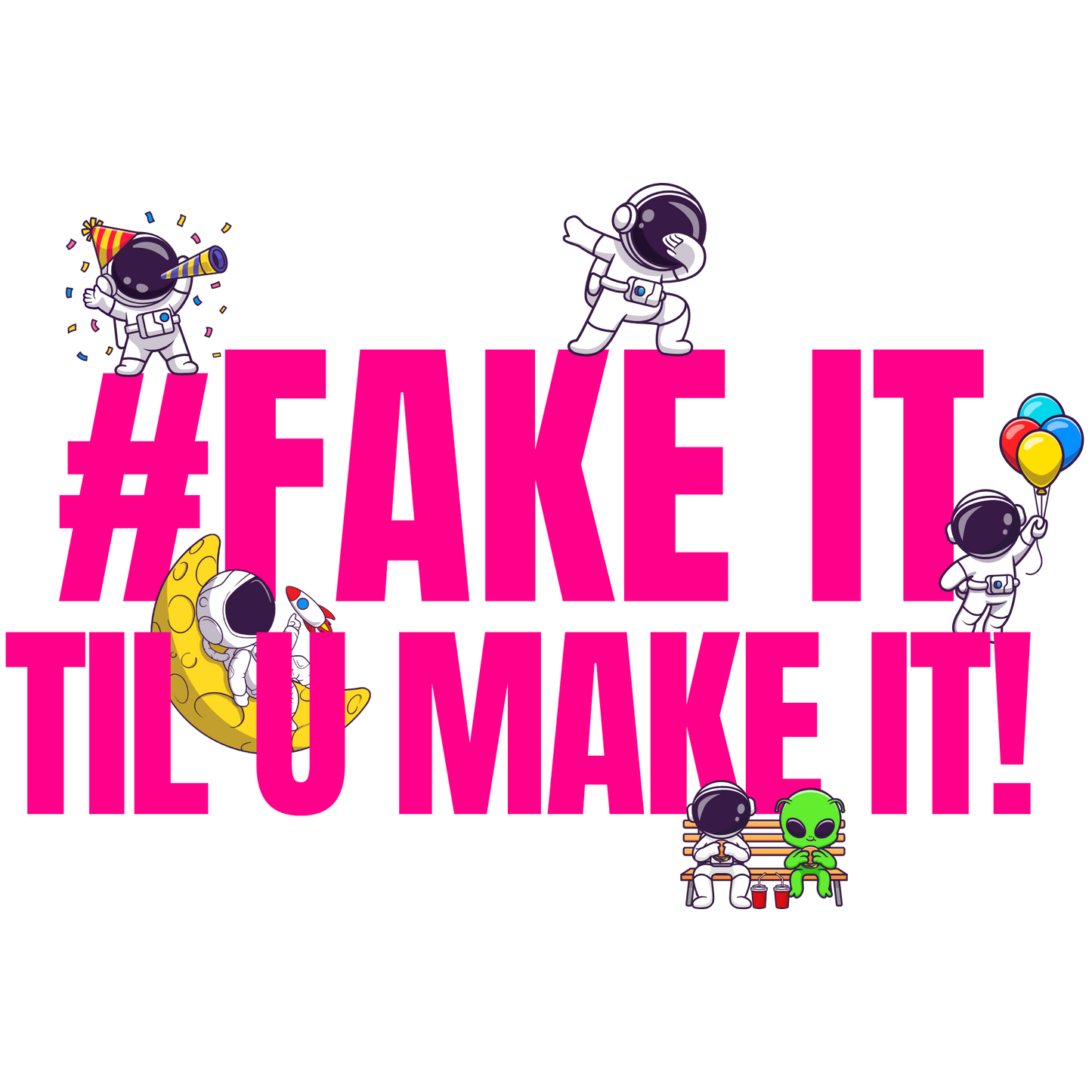 #Fake it Til u make it Hoodie 🚀🤔